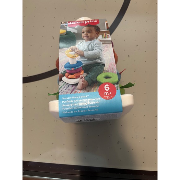 Fisher-Price Other - Fisher-Price Sensory Rock-a-Stack Baby Stacking Toy Multi-Textured 5 Rings 6M+